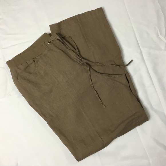 JM Collection 100% Linen Pants Women Size 14 Petite New - Picture 5 of 5